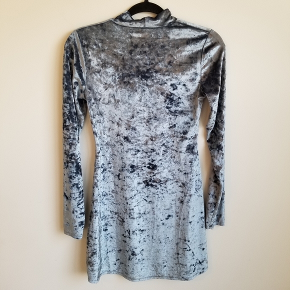 Urban Outfitters Icy Blue Mock-Neck Mini Dress - Picture 2 of 8